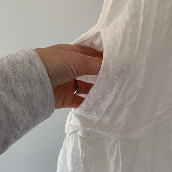 Talulah white eyelet tiered ruffle dress Swiss dots sz S party summer Olivaceous - Picture 11 of 16